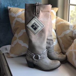 Frye Carmen Harness Tall Boot, Grey